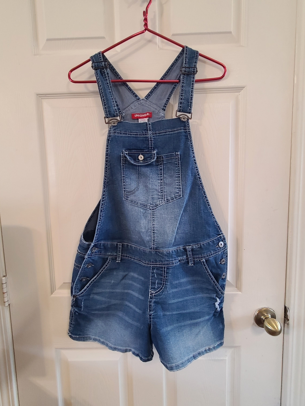 Unionbay  Vimtage Denim Short Overalls - Medium Blue